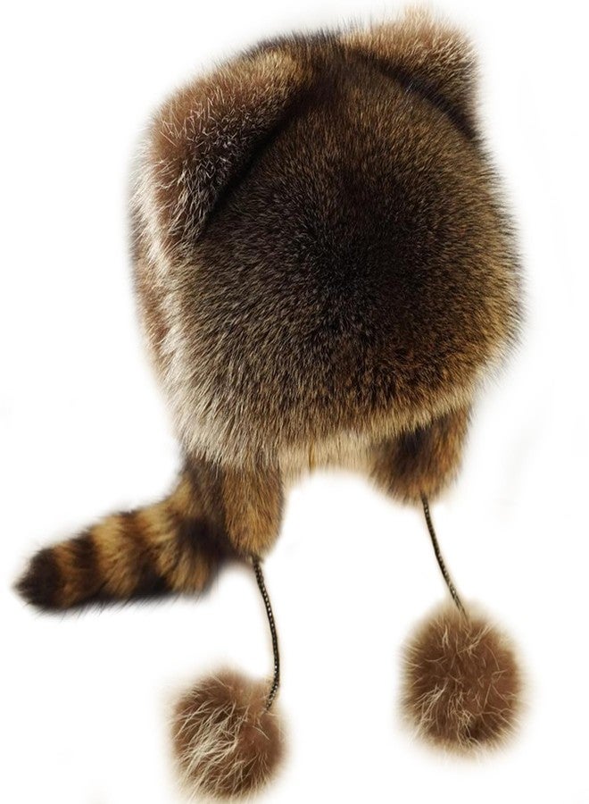 MioCloth Cute Raccoon Animal Ear Costume Kids Adult Faux Fur Hat Christmas Holiday Gift for Women Girl Kids Cold Weather Warm Plush Hat - Image 1