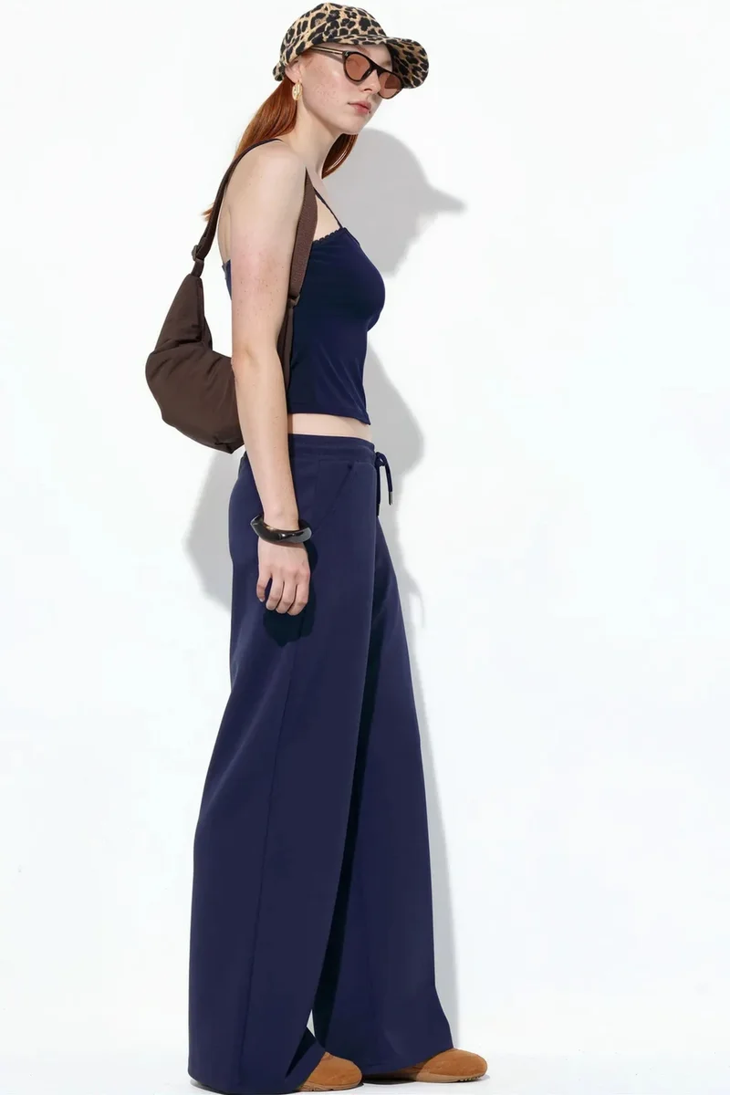 BUSEM Ribbed Drawstring Waist Pants