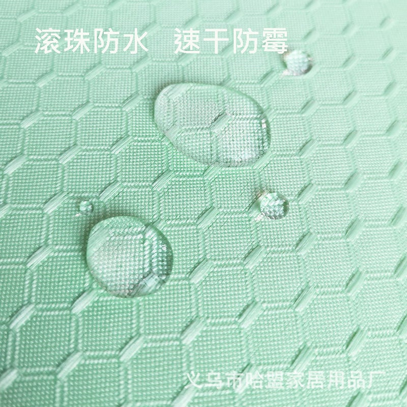 general 190g Thickened Polyester Shower Curtain Waffle Weave Waterproof Bathroom Liner - Image 1
