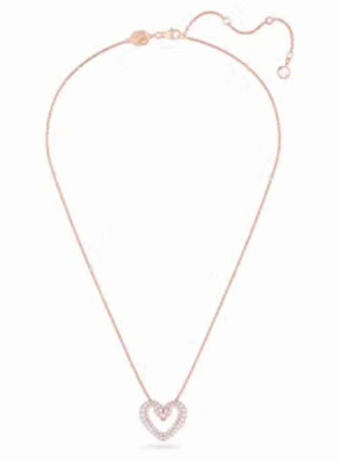 White Rose gold Tone Plated Pendant Necklace  - Image 1