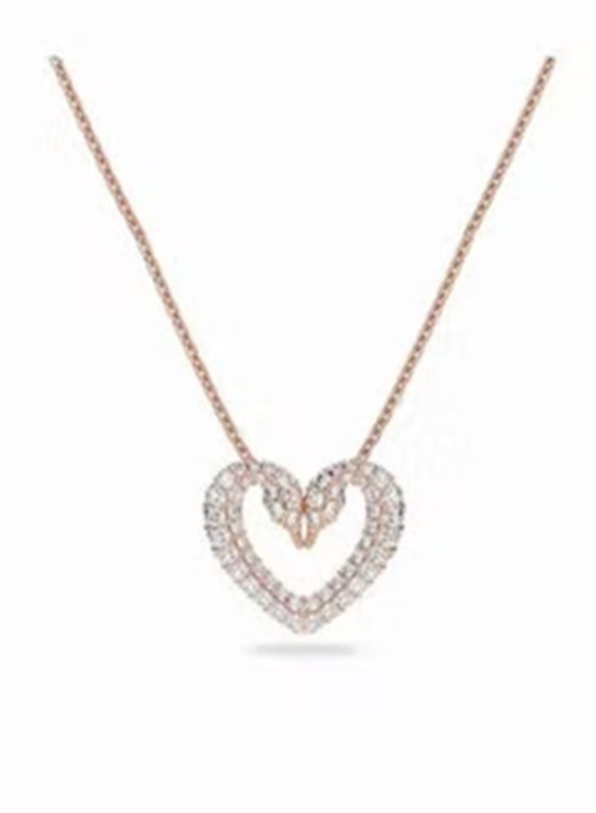 White Rose gold Tone Plated Pendant Necklace  - Image 2