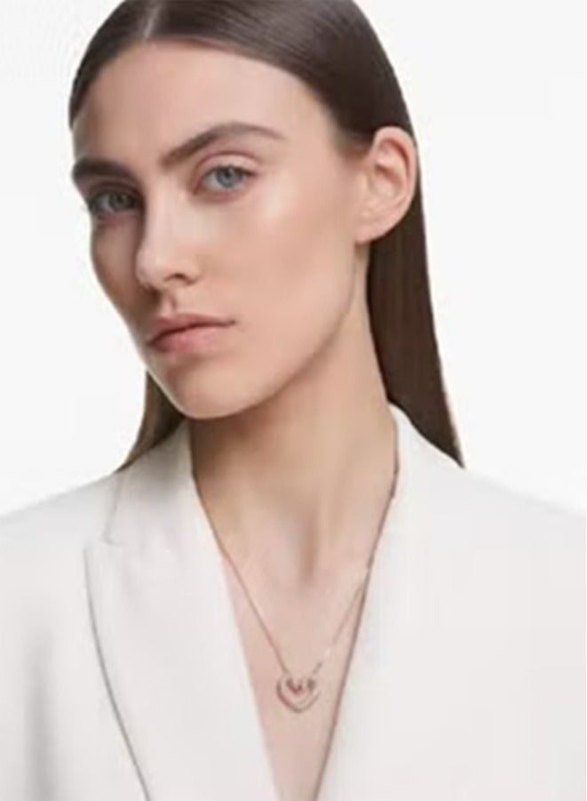 White Rose gold Tone Plated Pendant Necklace  - Image 4