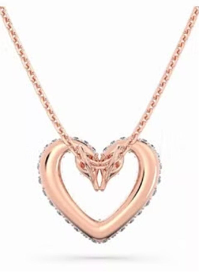 White Rose gold Tone Plated Pendant Necklace  - Image 5