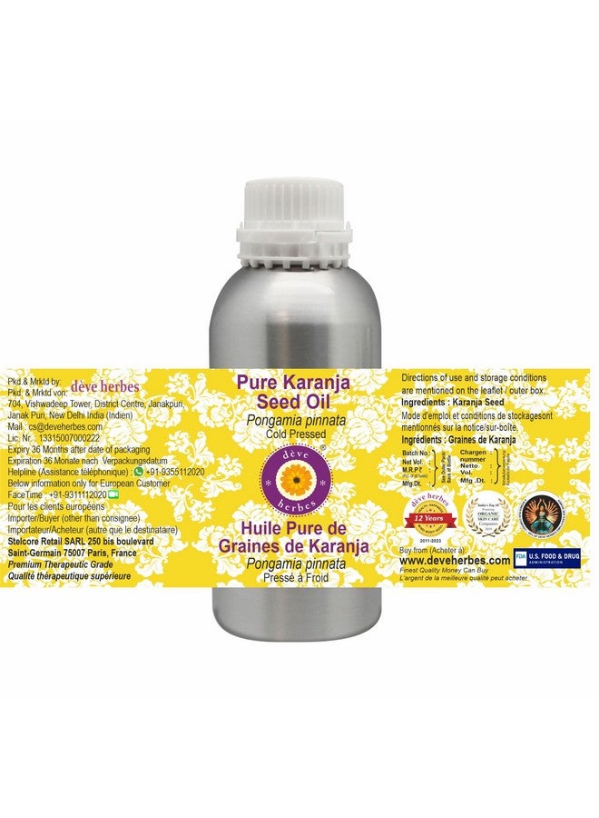 Deve Herbes Pure Karanja Seed Oil (Pongamia pinnata) | Cold Pressed | Natural | Undiluted | For Diluting Essential Oils | For Hair, Skin & Massage | Men & Women | 1250ml - Image 2