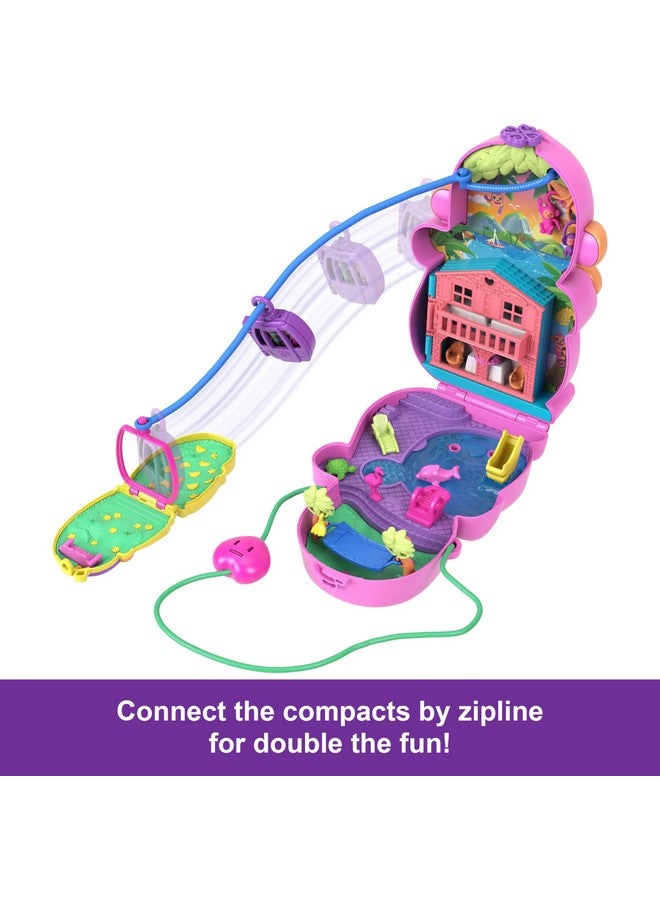 Polly Pocket Polly Pocket Dolls & Playset with Pets & 13 Accessories, 2-in-1 Momma Monkey & Baby Wearable Purse & Animal Toy  - Image 4