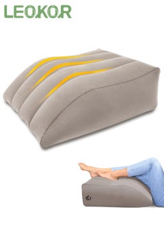LEOKOR Inflatable Leg Wedge Pillow, Positioner Pillows Suitable for Leg Lift Rest, Comfort Leg Pillows Suitable for Improving Sleep Quality or Reduce Swelling  - Image 1