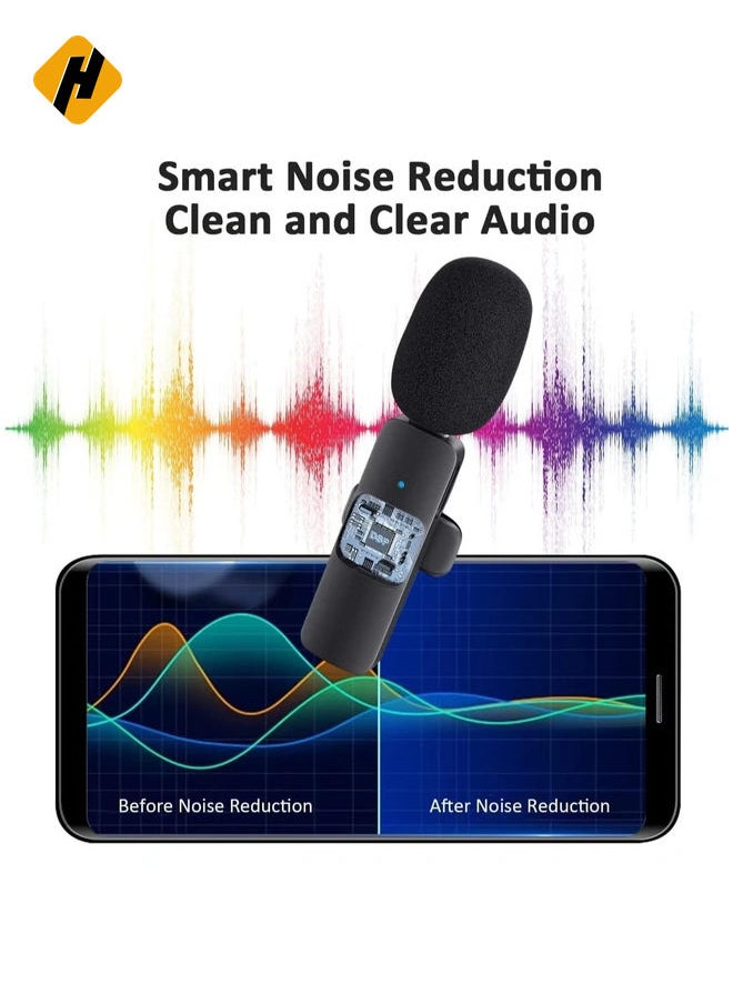 HuHa Professional Wireless Lapel Microphone for Android Computer - Cordless Omnidirectional Condenser Recording Mic with USB C Interface for Interview Video Podcast Vlog YouTube  - Image 3