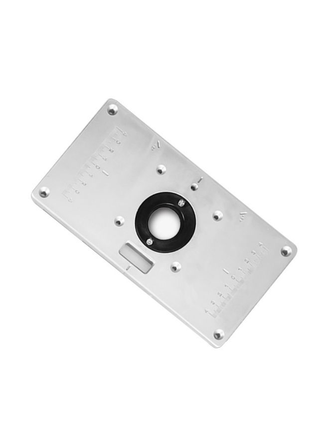 NIBEMINENT Aluminum Router Table Insert Plate Set Silver/Black  - Image 3