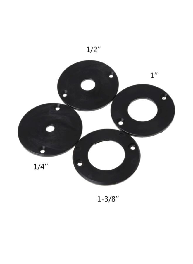 NIBEMINENT Aluminum Router Table Insert Plate Set Silver/Black  - Image 4