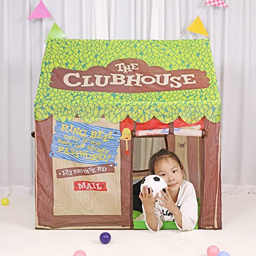 LimitlessFunN Clubhouse Kids Play Tent Includes Star Lights Carrying Case Children Indoor Large Playhouse for Boys Toddlers 28 D x 39 W x 43 H - Image 5