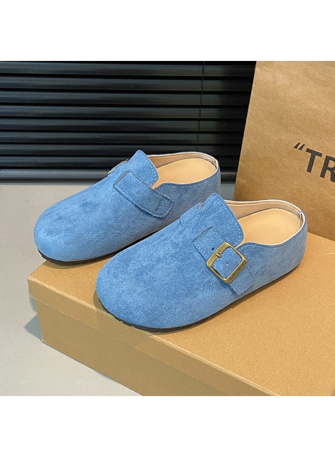Inner Height-increasing Birkenstock Shoes, Toe-cap Half-slippers For Women, Summer New Style, Retro Outer Wear, Birkenstock Half-slippers, Slip-on Lazy Sandals