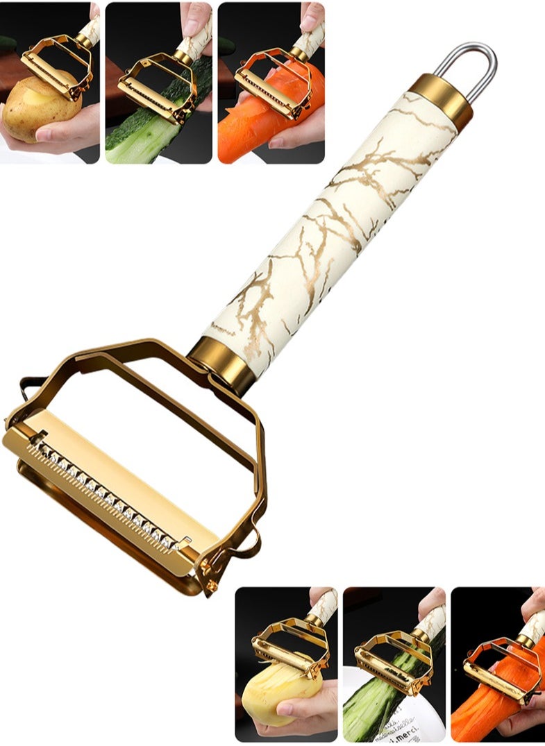Halamine - Stainless Steel Peeler, 18x8x2cm,golden - Image 1