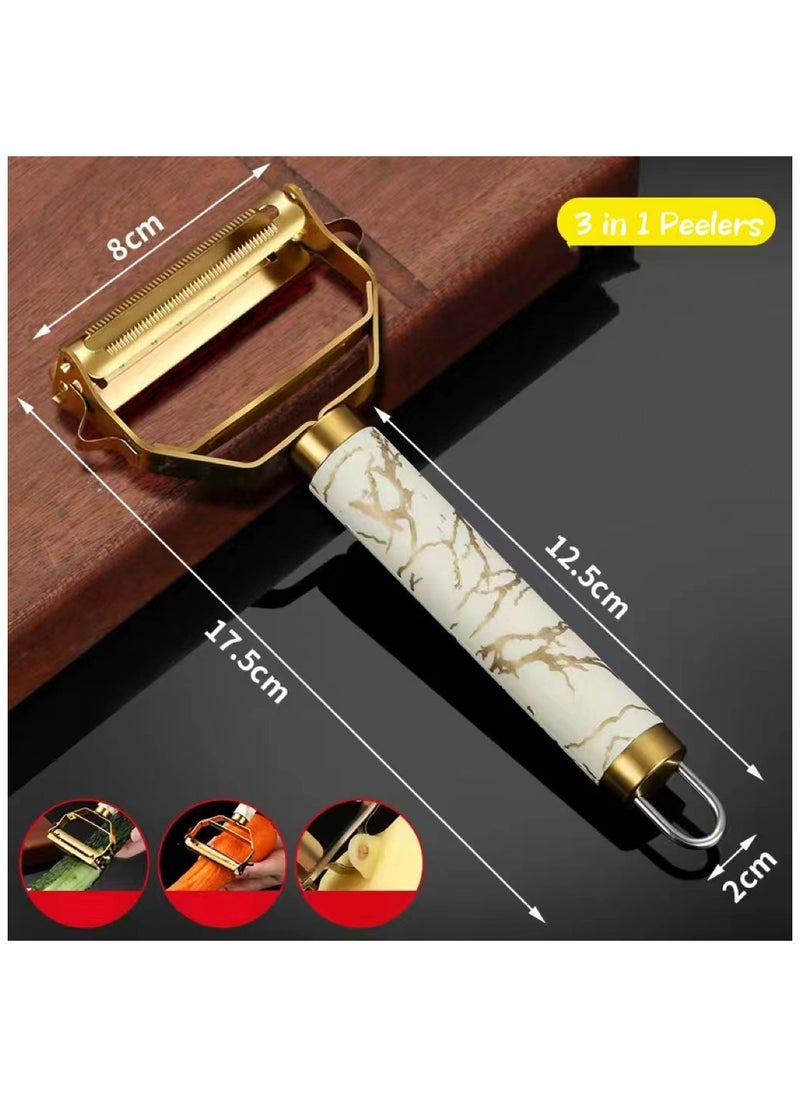 Halamine - Stainless Steel Peeler, 18x8x2cm,golden - Image 1