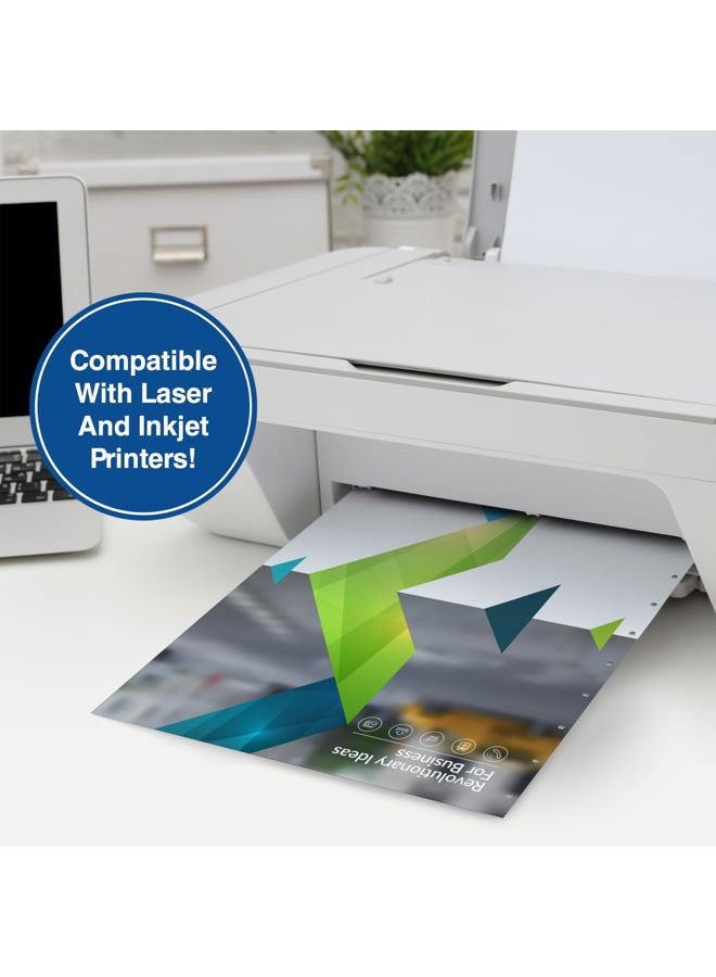 PrintWorks Professional Prepunched Paper, 8.5 x 11, 20 lb., Velobind 11 Pin or Velobind 4 Pin Report & Presentation Paper, 500 Sheets, White (04330) - Image 4