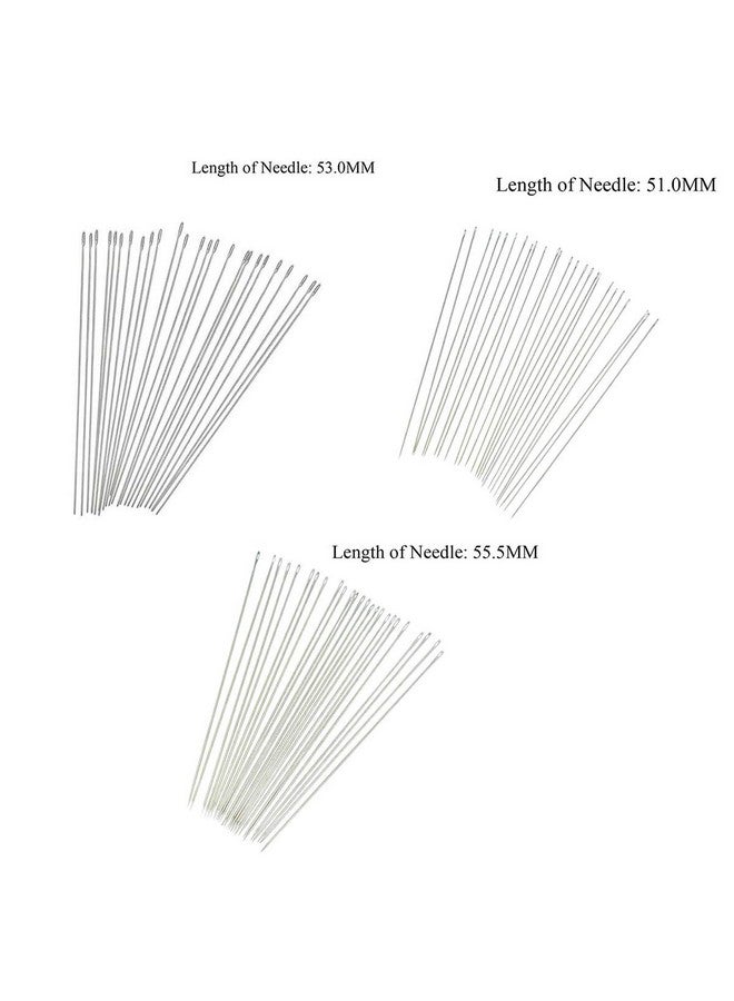 EmbroideryMaterial Pony Sewing Beading Needle for Hand Embroidery Work, Knitting, Stitching, Beading Variety Pack (Silver) - Sizes 10, 11 & 12 (25 Needles Per Size) - Image 2