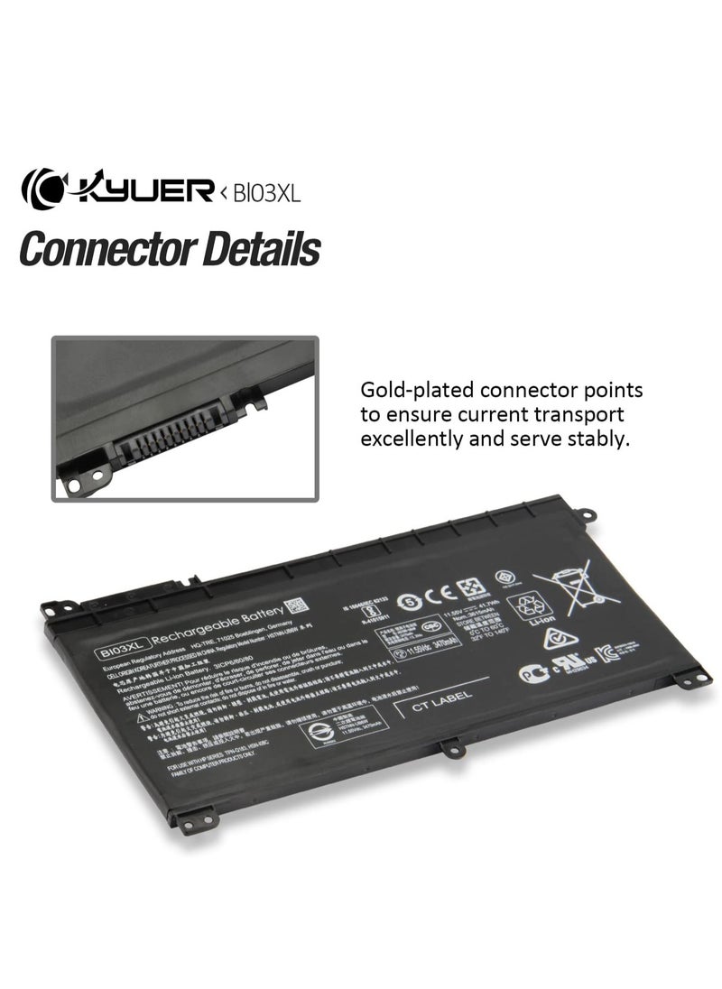 Generic - BI03XL Battery for HP ProBook X360 11 G1 G2 EE Pavilion X360 13-u Stream 14-ax0xx 14-cb0xx 14-ds0xxx 14-ax005nf 14-ax014nl 14-ax011nl 14-dl S000 01nf 14-ds0004nl 13-u102ng 13-u105ns 13-u001nl - Image 1