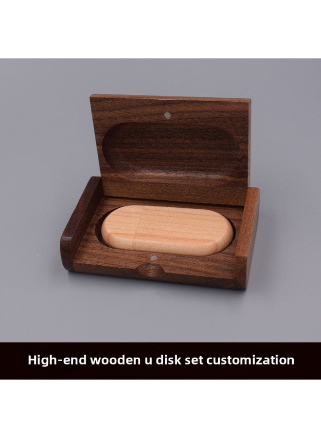 Wooden U Disk Meeting Gift Creative U Disk 16g Maple Bamboo U Disk 32g Large Capacity Mobile Phone U Disk Engraving Logo-Capacity:32GB - Image 2