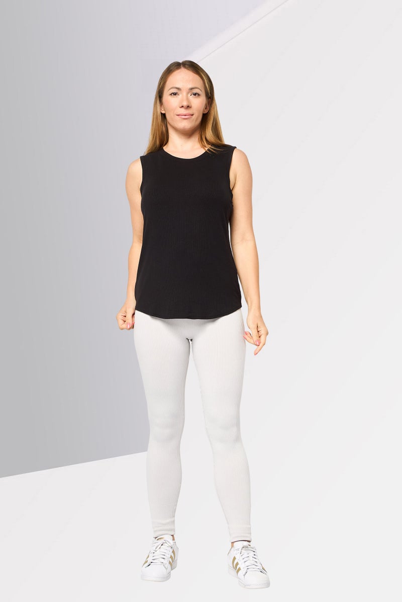 DKNY Sport Women Sportswear Fit Sleeveless Training Tank Top, Black - Image 2