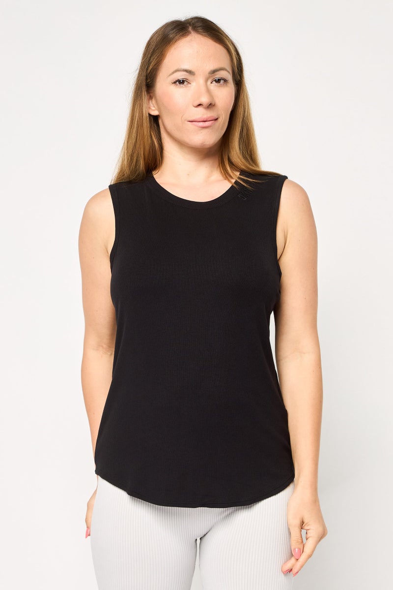 DKNY Sport Women Sportswear Fit Sleeveless Training Tank Top, Black - Image 1