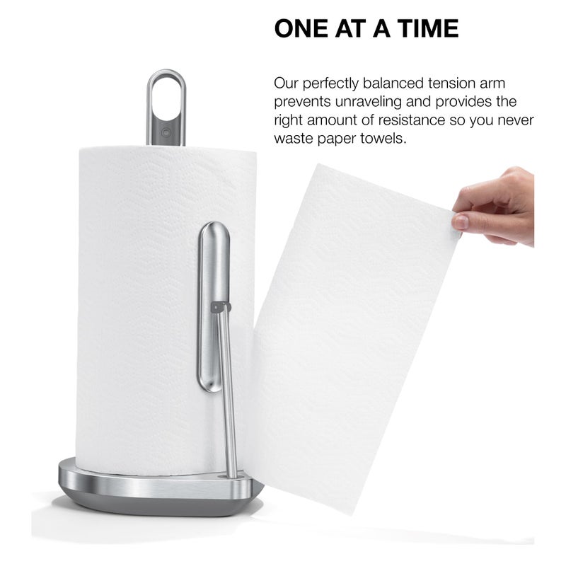simplehuman Standing Paper Towel Holder with Spray Pump, Brushed Stainless Steel - Image 4
