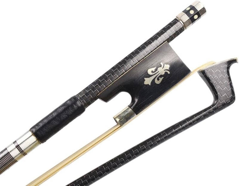 PERLMAN Textured Carbon Fiber Violin Bow Full Size 4/4 Hand Crafted Advanced Horse Hair Fiddle Bow - Image 1
