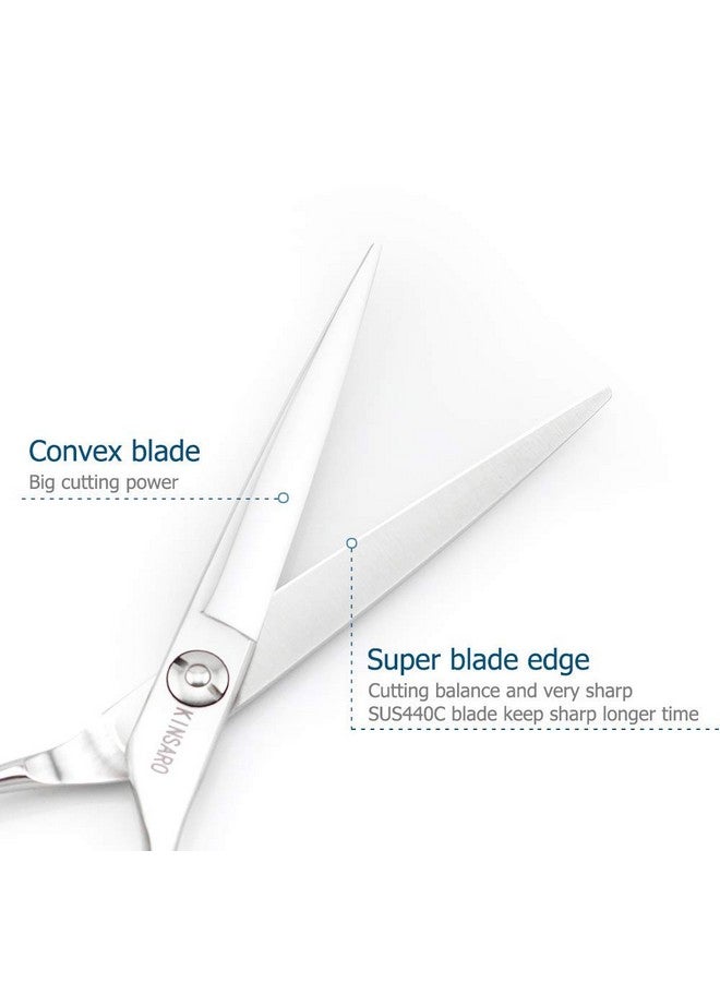 كينسارو مقص شعر احترافي مقاس 6 بوصات، مقص قص شعر 440C، مقص حلاقة حاد، مقص حلاقة ذو حافة محدبة من KINSARO - Image 4