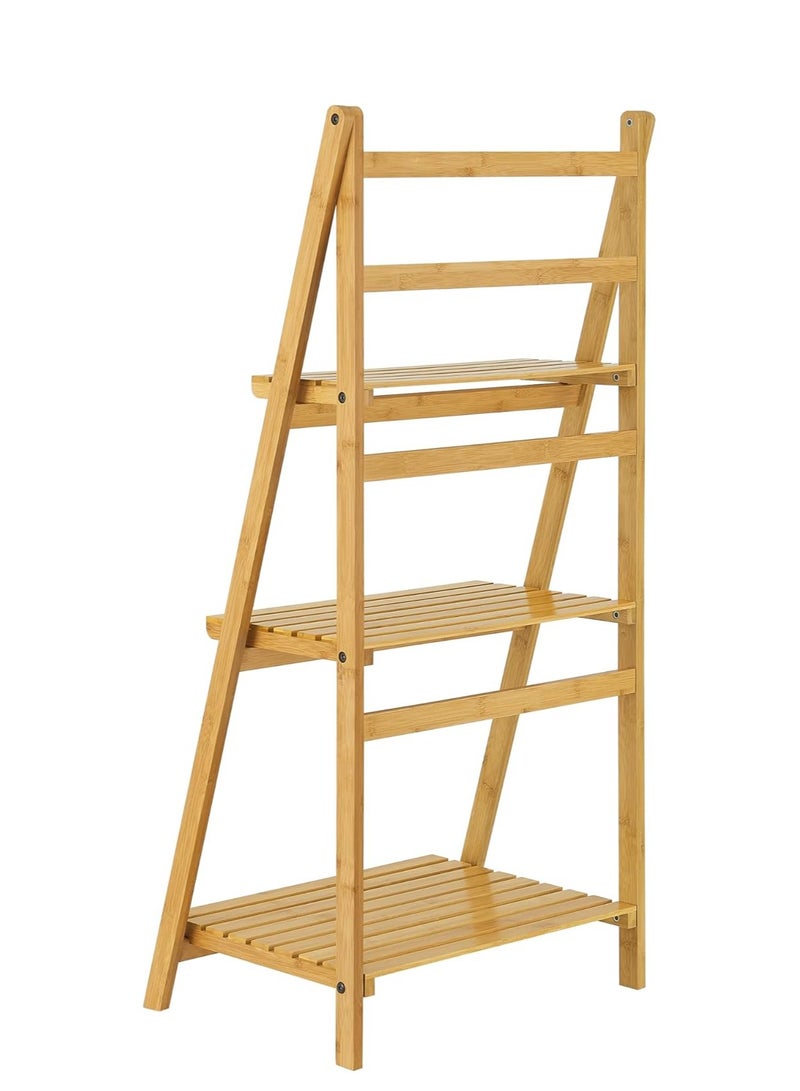 DubaiGallery Bamboo Shelf with 3 Shelves, Kitchen Shelf, Bathroom Shelf, Shelf for Kitchen, Bathroom, Natural - Image 3