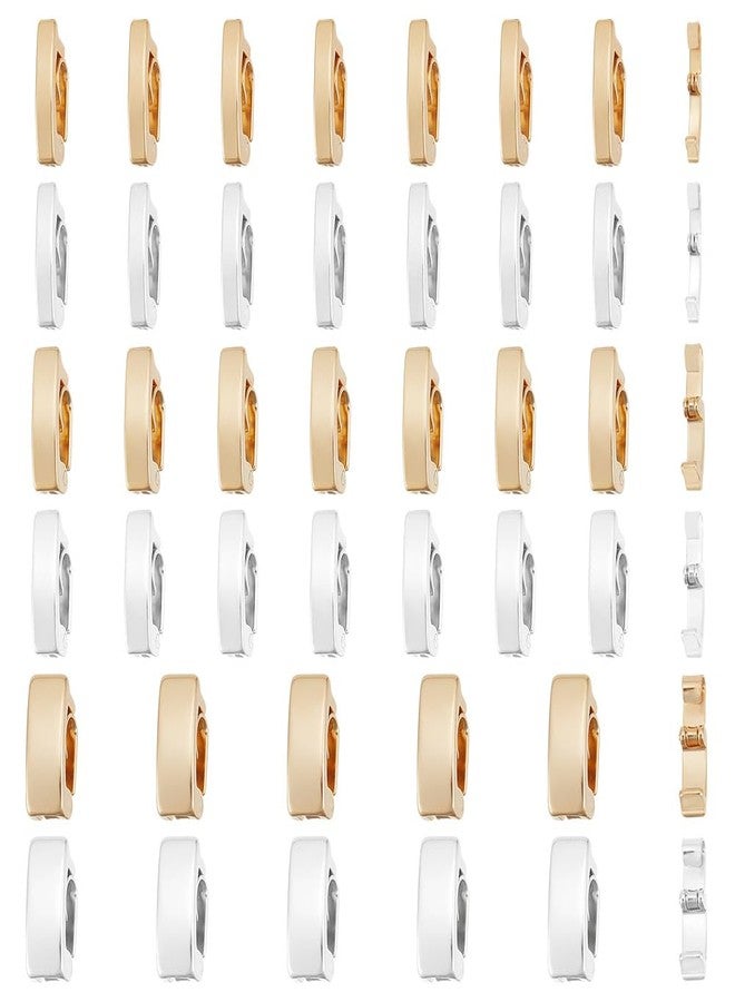 BENECREAT 44Pcs 6 Styles Brass Fold Over Clasp, Watch Band Clasps Bracelets Clasp Fold Necklace Extenders for Bracelet Necklace Craft Jewelry Making - Image 1