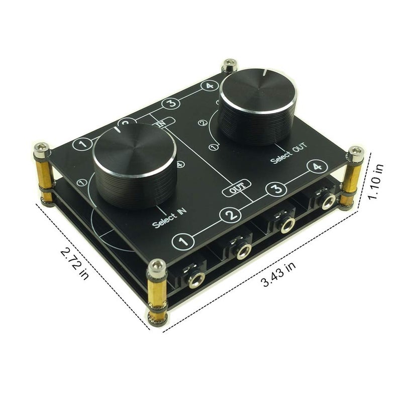 SOLUPEAK 4 Input 4 Output 3.5mm Audio Switch Box, AUX Switcher, Stereo Audio Selector Box, Line Router Splitter Combiner for Home Audio - Image 3
