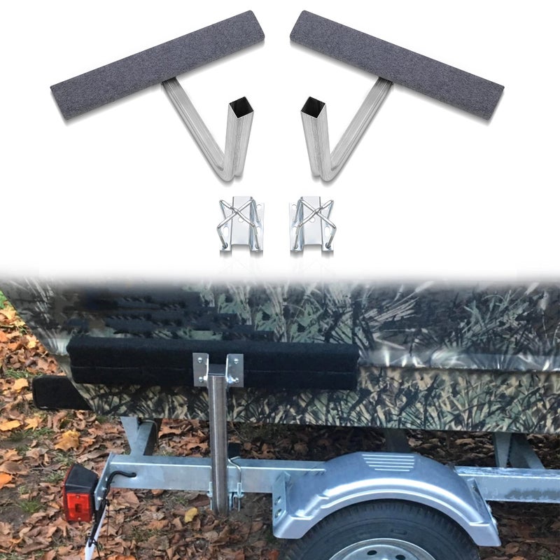 JY PERFORMANCE 24 in Boat Trailer Guides 2 Short Carpet Bunk Guide On Board for Trailers