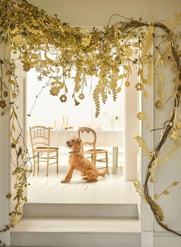 Meri Meri Meri Meri Gold Flower Backdrop