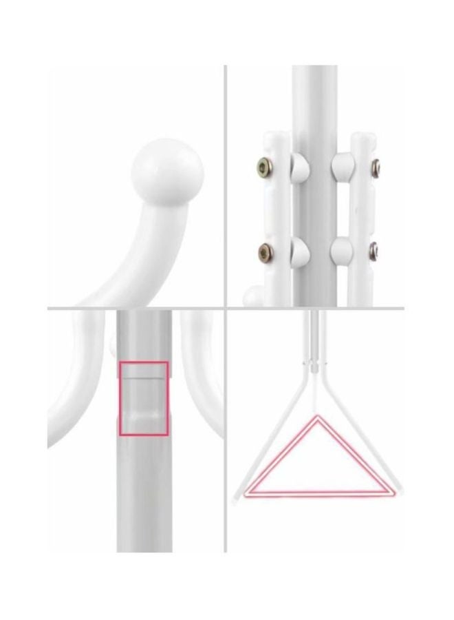 Falpro Metal Cloth Rack Clothes And Coat Hanger Garments Elegant White Free Standing 172x43cm - Image 4