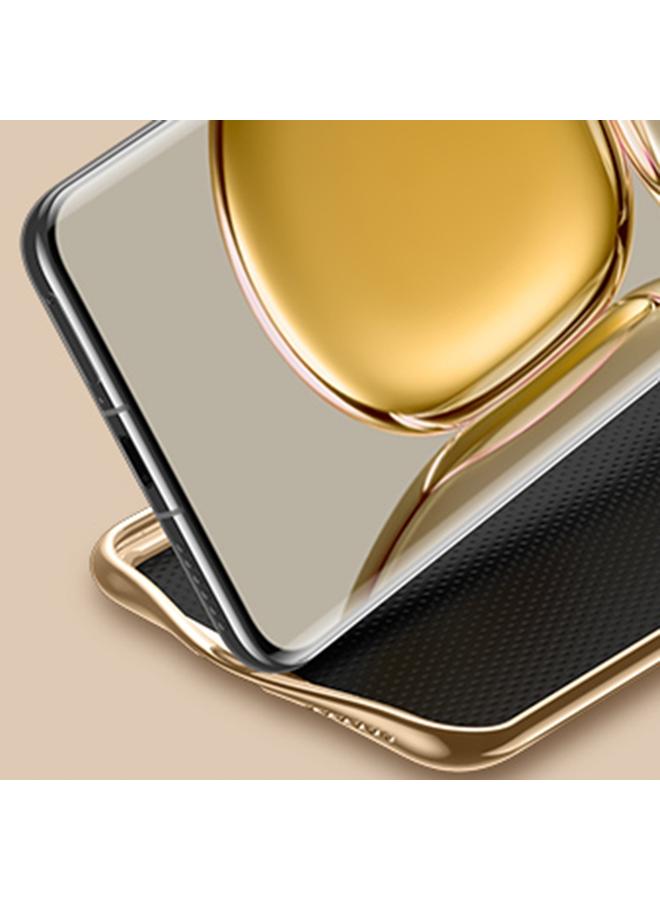 اس-توب جراب لهاتف Huawei Mate 50 RS مصنوع من الجلد الأصلي بنقشة الليتشي - Image 3