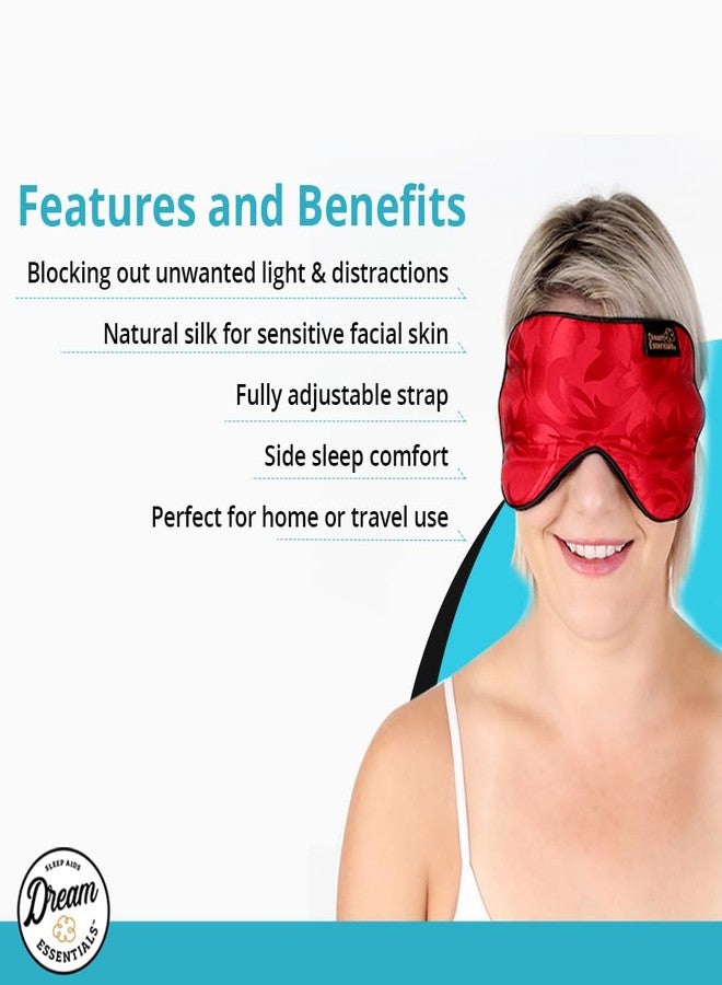 دريم إيسينشالز قناع النوم دريم إسينشالز ألترا سيلك 360، قناع عين من حرير التوت مع حزامين قابلين للتعديل بالكامل، قناع ليلي رفيع مثالي لمن ينامون على الجانب أو البطن أو الظهر - أسود - Image 3