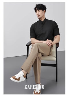 KARESINO Temperament Casual Ice Silk Short Sleeved Shirt  - Image 3