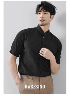 KARESINO Temperament Casual Ice Silk Short Sleeved Shirt  - Image 5