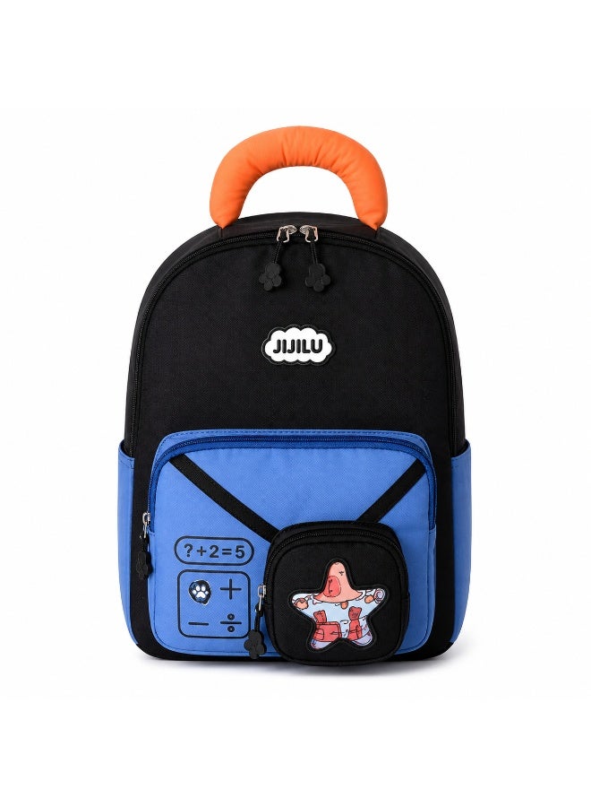 Water-Resistant Kids School Backpack with Detachable Front Pouch – Lightweight Multi-Pocket Cartoon Backpack for Boys & Girls - Image 1