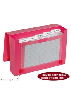 1InTheOffice Index Card Case 3X5 Index Card Holder Assorted Colors Holds 100 3X5 Cards (6 Pack)  - Image 2