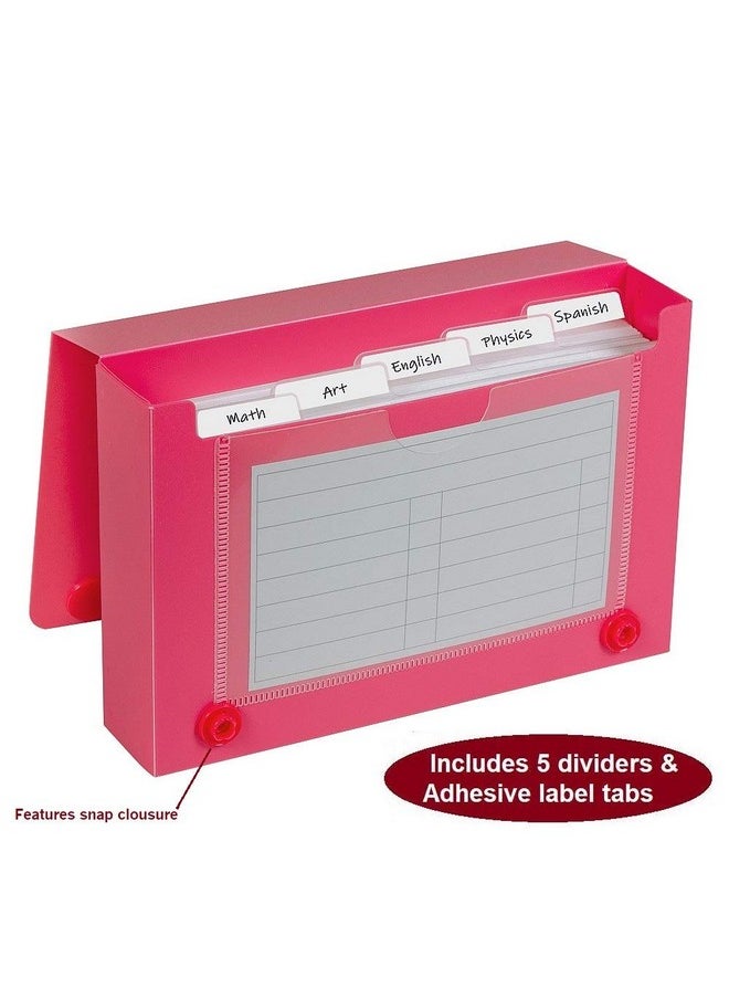 1InTheOffice Index Card Case 3X5 Index Card Holder Assorted Colors Holds 100 3X5 Cards (6 Pack)  - Image 2
