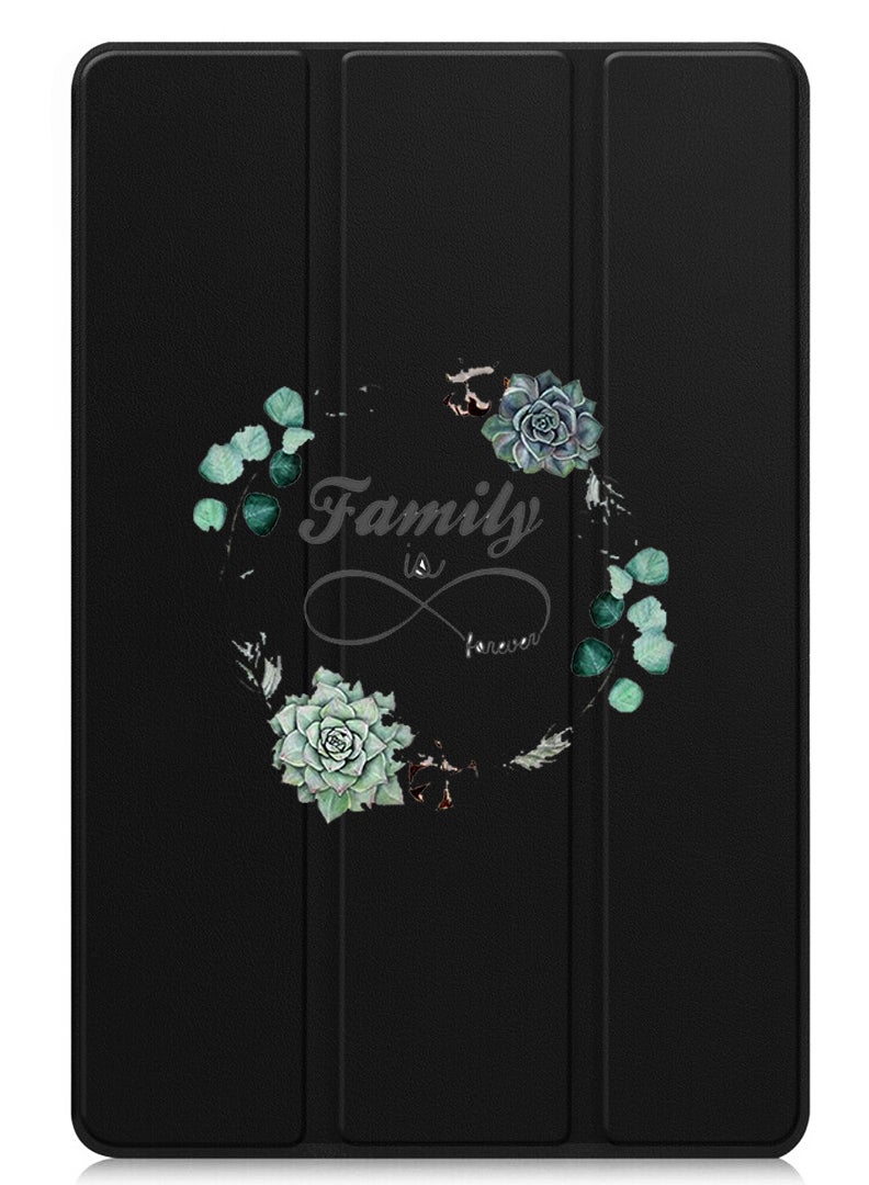 Theodor Protective Flip Case For Apple iPad mini 7th Generation (A17 Pro 2024 / Mini 6 2021 6th Generation) With Trifold Stand Auto Wake Sleep Shockproof Cover Family is forever - Image 1