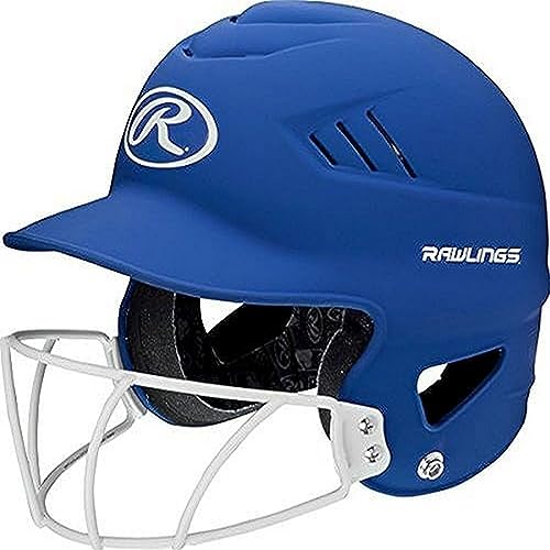 Rawlings | COOLFLO HIGHLIGHTER Batting Helmet | Face Guard Included | One Size Fits Most 6 1/2"-7 1/2" | Matte Royal - Image 2