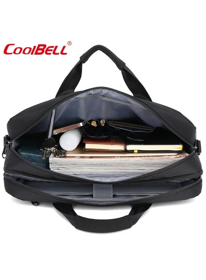 CoolBELL 2025 New Men Briefcases For 15.6 inch Laptop Computer Business Waterproof Shockproof Handbag Shoulder Crossbody Bag 2120 Black - Image 5