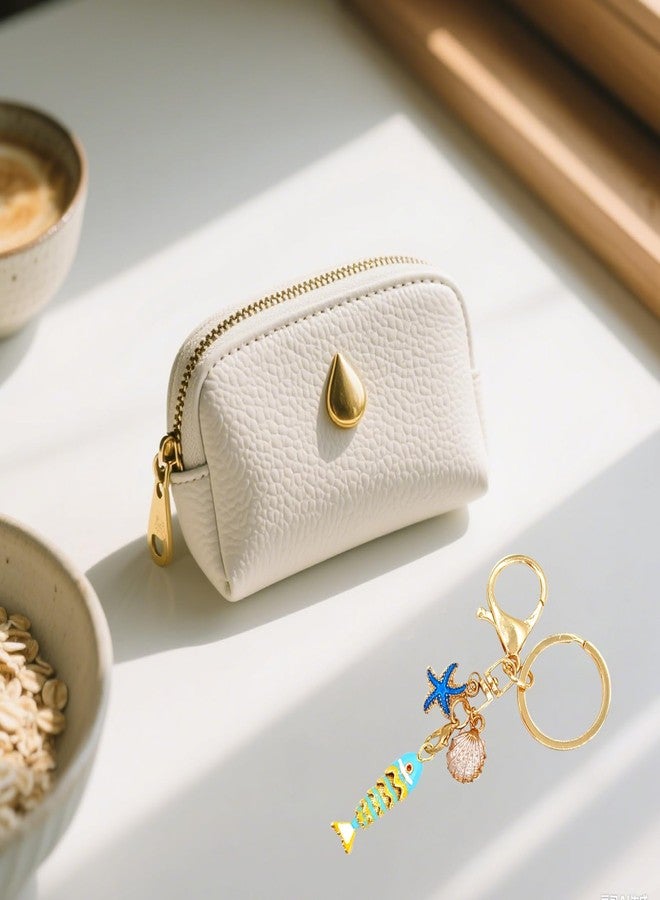 SETOFI Fish Keychain, Novelty Starfish Key Chain Seashell Keychain for Women Bag Charms Purse Charm Blue - Image 5