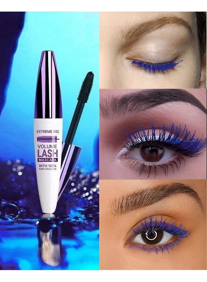 LYSdefeu 5D Color Liquid Mascara Volume And Lengthblue Waterproof Smudgeproof Colored Mascara For Eyelashes, Best Volumizing Lengthening Curling Eye Lashes, Cosplay Party Stage Use,Makeup Gift For Women Girl - Image 3