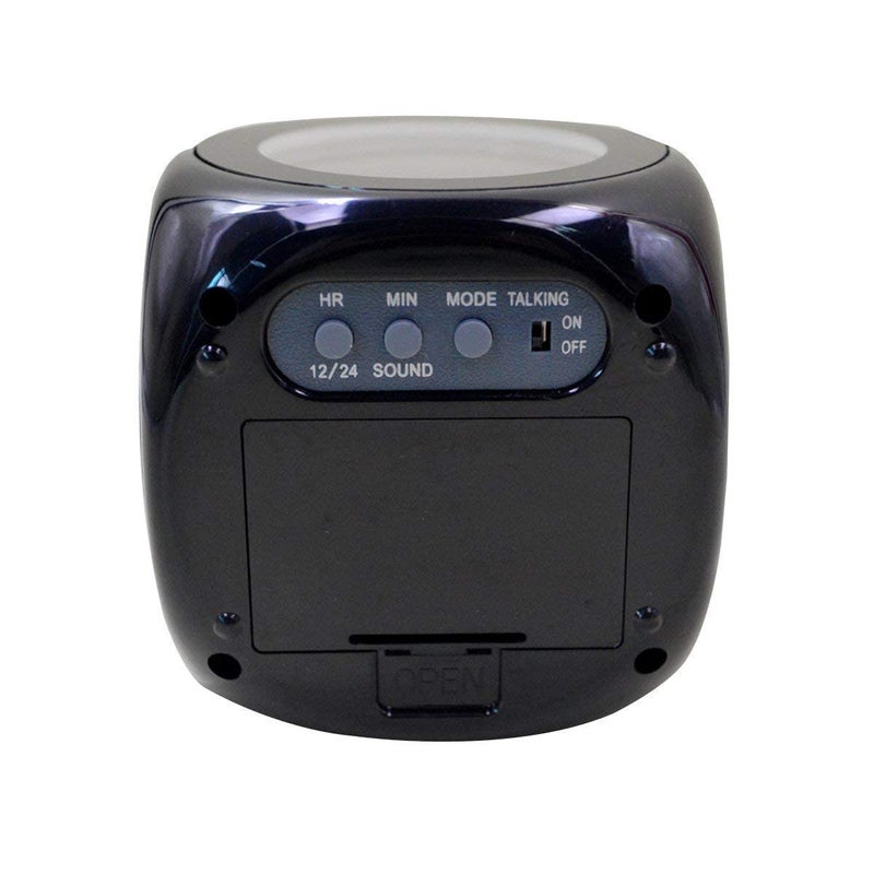 SEASPIRIT LCD Talking Digital Plastic Alarm Clock with Projector Time Display Indoor TemperatureSmart Night LightBold Numbers for Bedroom Table Office Home and Shelf - Image 3