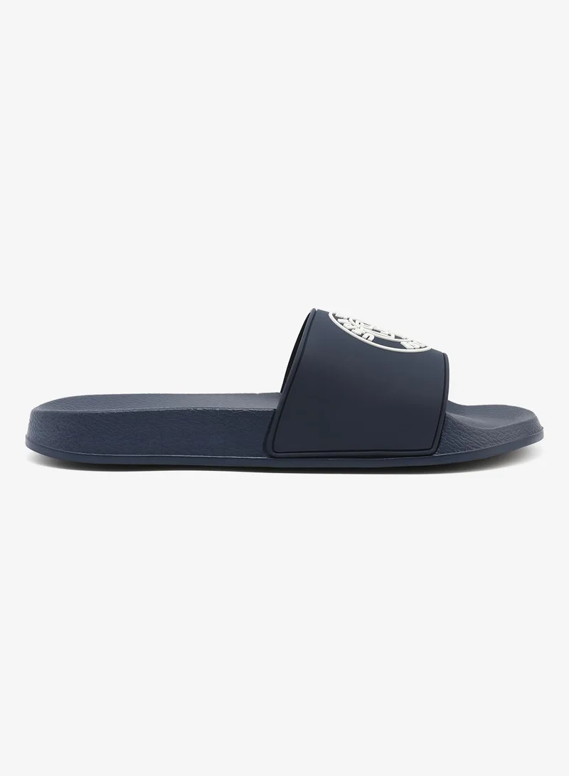 يو اس بولو اسن Sean Men's Slip-On Casual Everyday Slide Sandals - Navy