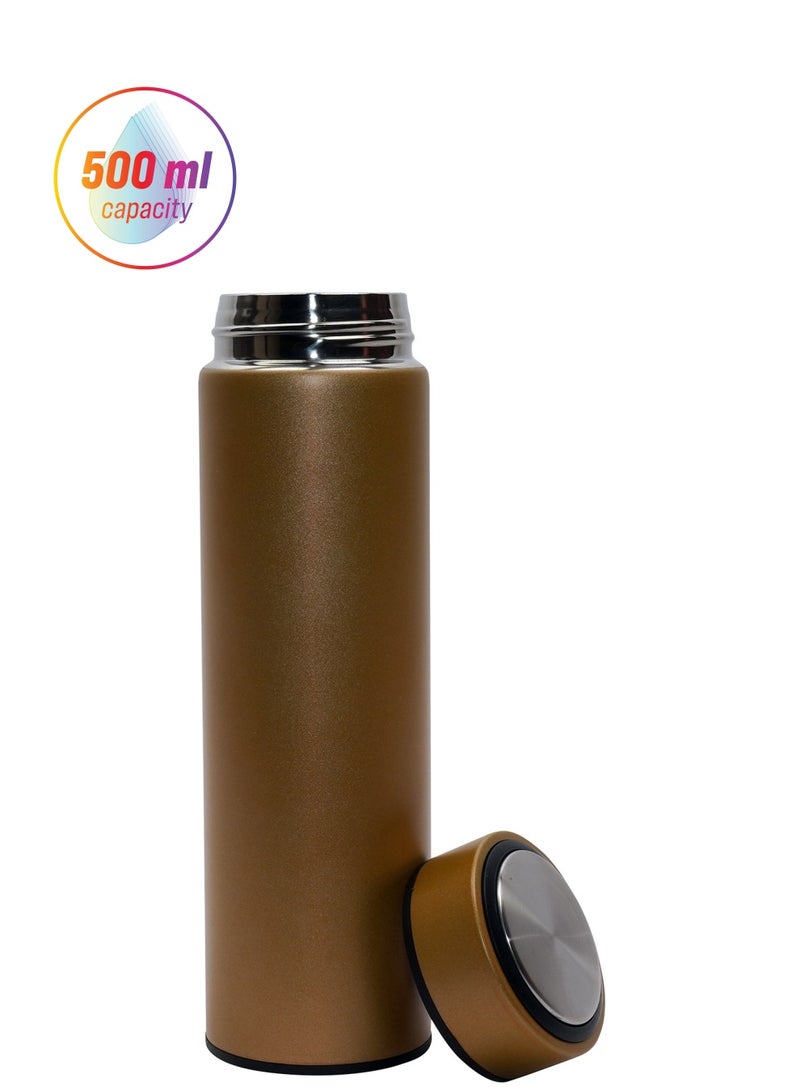 STEEL – Water bottle(500ml )Steel Vacuum Insulated Flask, Leak-proof, BPA-free Double Walled Thermal Mug for Coffee for Hot or Cold Drink - Image 1