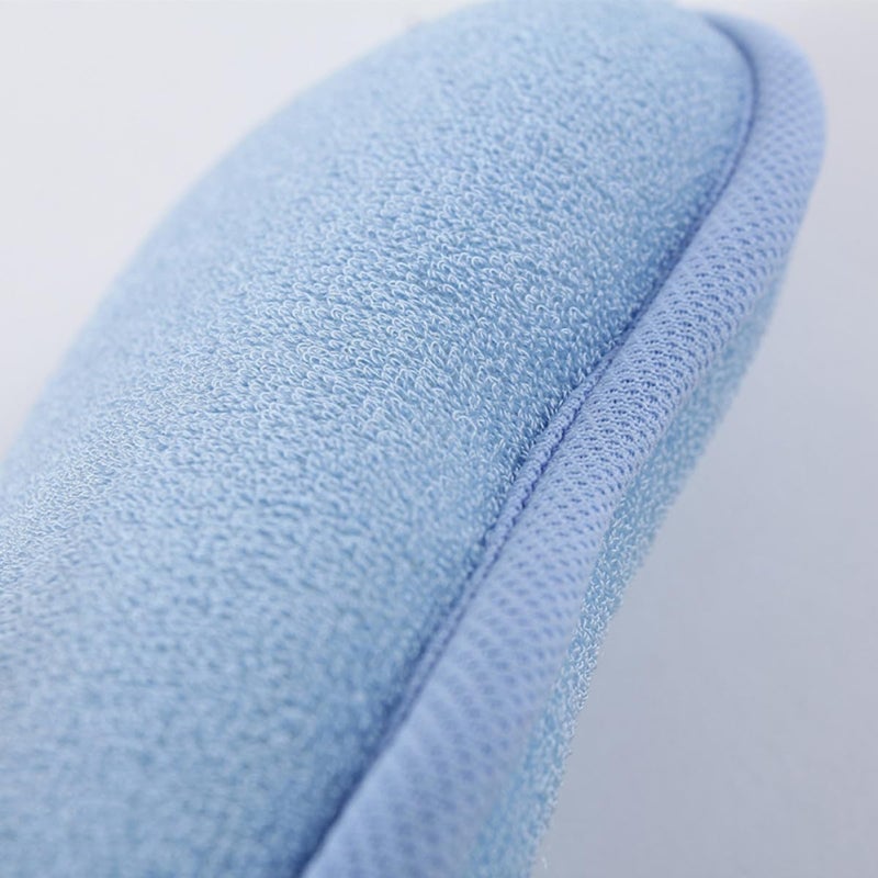 Soft Bath Sponge Shower Ball 2 Pack Green Blue Non Irritating Body Cleansing Fiber - Image 3