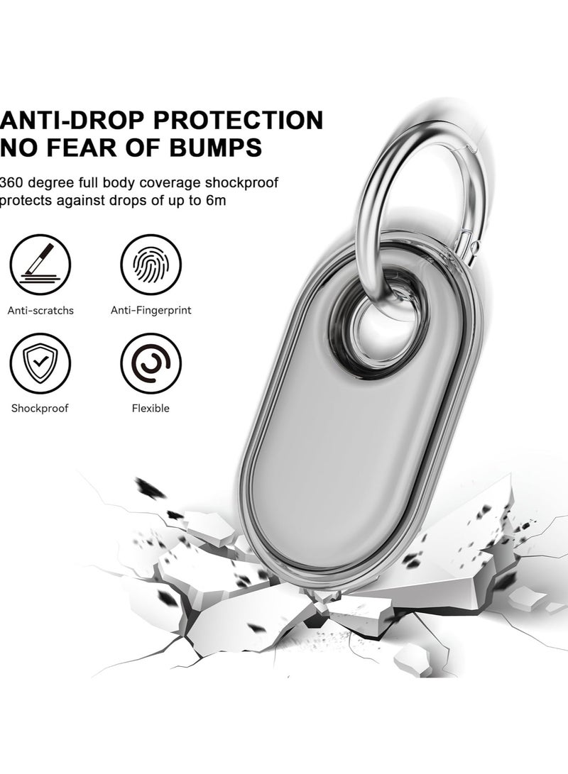 4-Pack for Samsung Smart tag 2 Case with Key Ring, Full-Wrapped IPX8 Waterproof TPU Cover for Galaxy SmartTag2, Anti-Scratch Protective Holder for Backpacks,Car,Luggage,Pets(Green/Pink/Blue/Purple) - Image 5