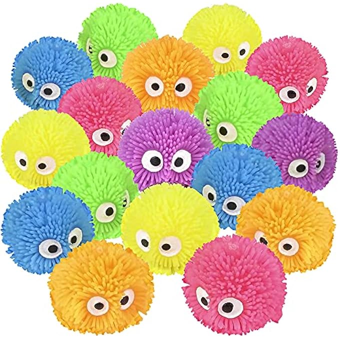 ArtCreativity Mini Puffer Owls, Set of 24, Owl Surprise Toys for Filling Easter Eggs, Easter Party Favors, Egg Hunt Supplies, Stress Relief Toys for Kids, Assorted Neon Colors - Image 1